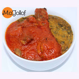 MoJollof Ogbono Soup with meat